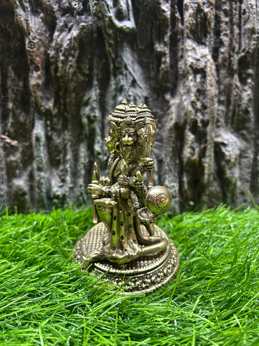 Panchamukhi hanuman brass idol 4inchs