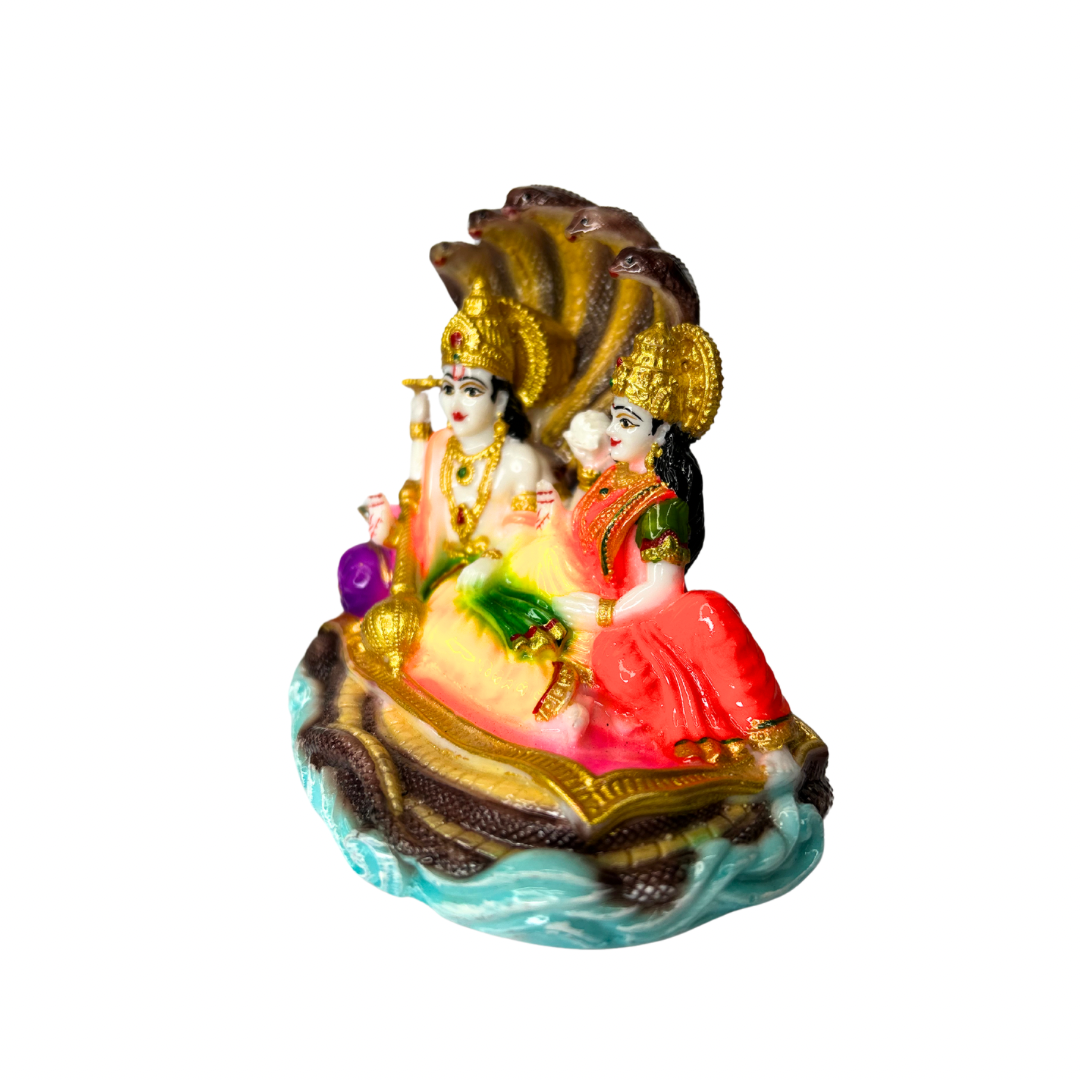 Vishnu lakshmi on a snake