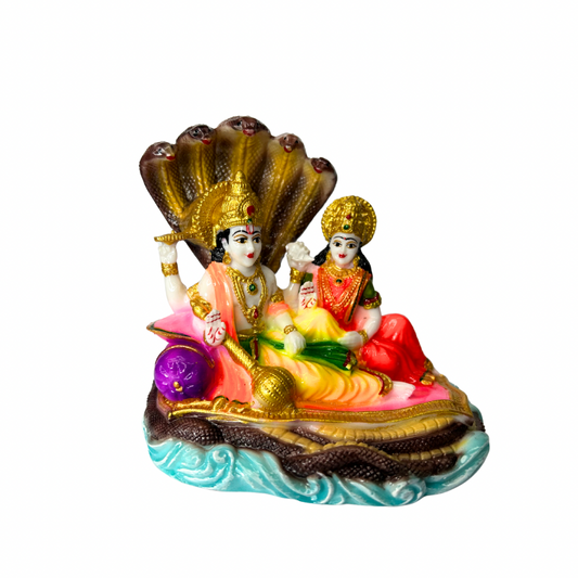 Vishnu lakshmi on a snake