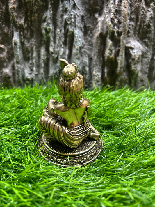 Makhan Krishna brass idol 3inch