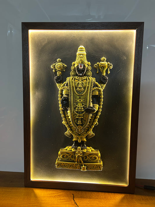Lord Balaji wall mural 18X12inch With LED light