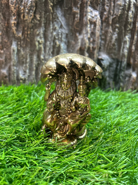Lakshmi narashima brass idol 4inchs