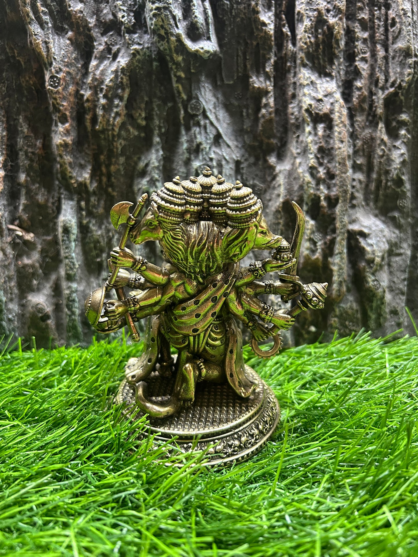 Panchamukhi hanuman brass idol 4inchs
