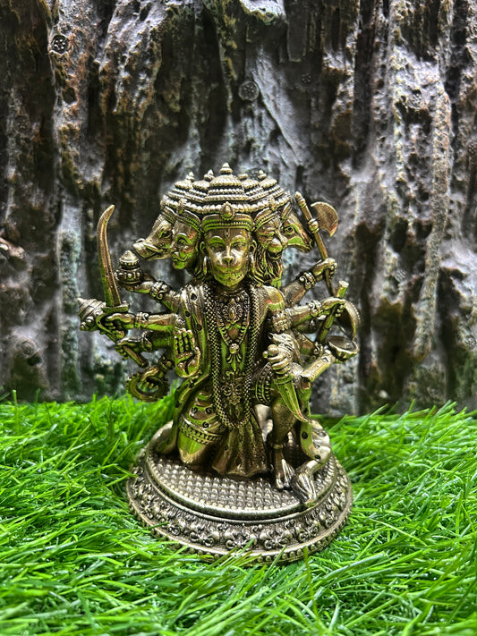 Panchamukhi hanuman brass idol 4inchs