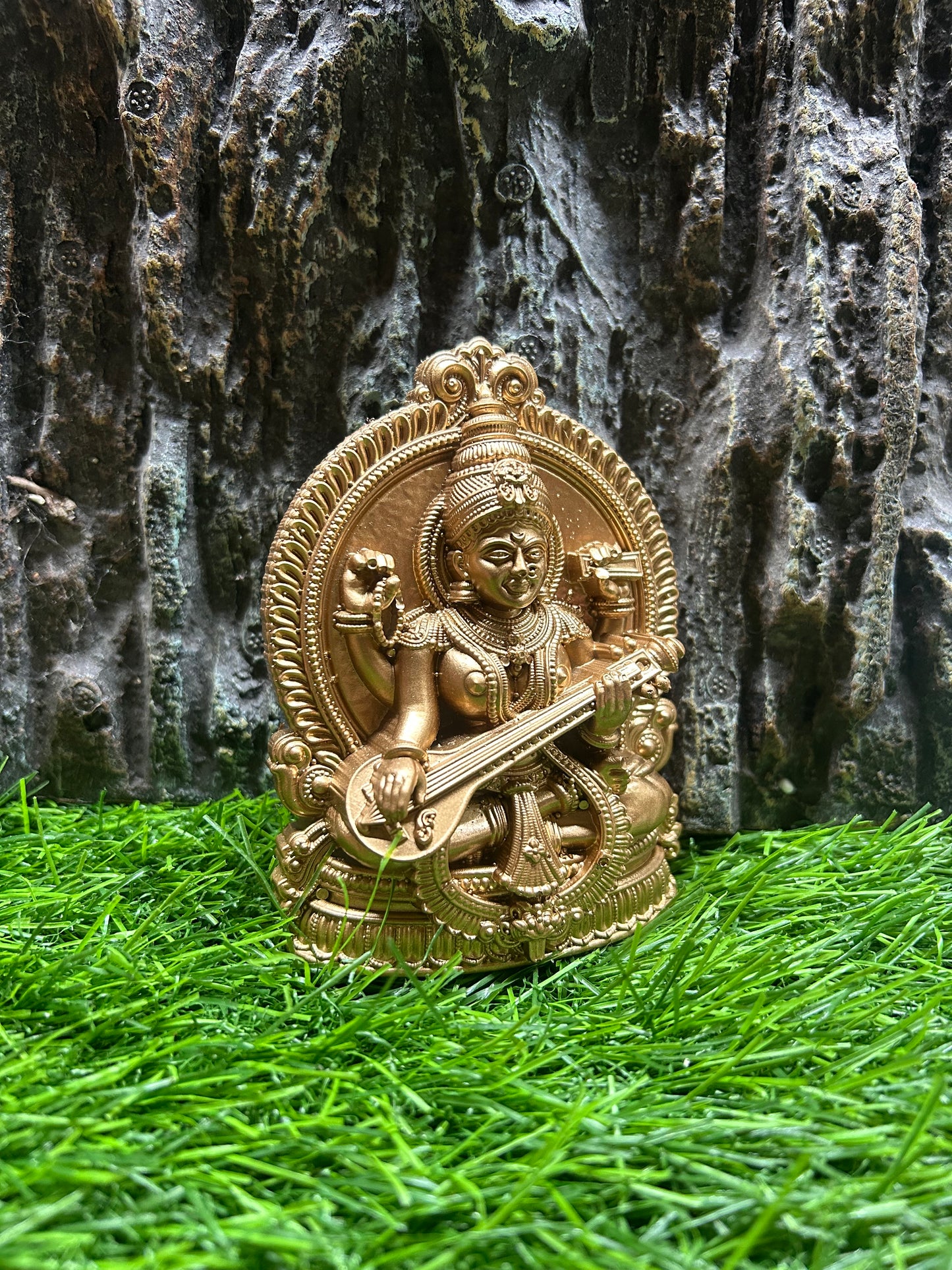 Saraswathi Mata marble resin 4inch