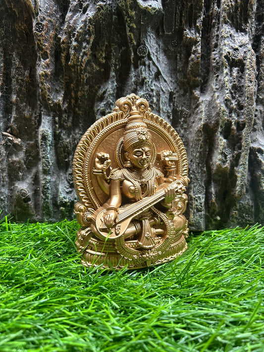 Saraswathi Mata marble resin 4inch