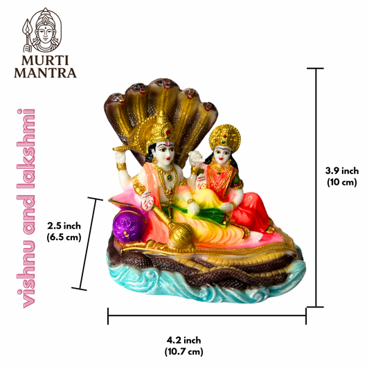 Vishnu lakshmi on a snake