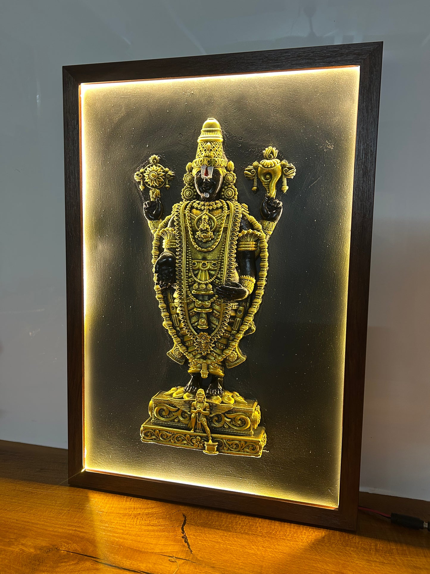 Lord Balaji wall mural 18X12inch With LED light