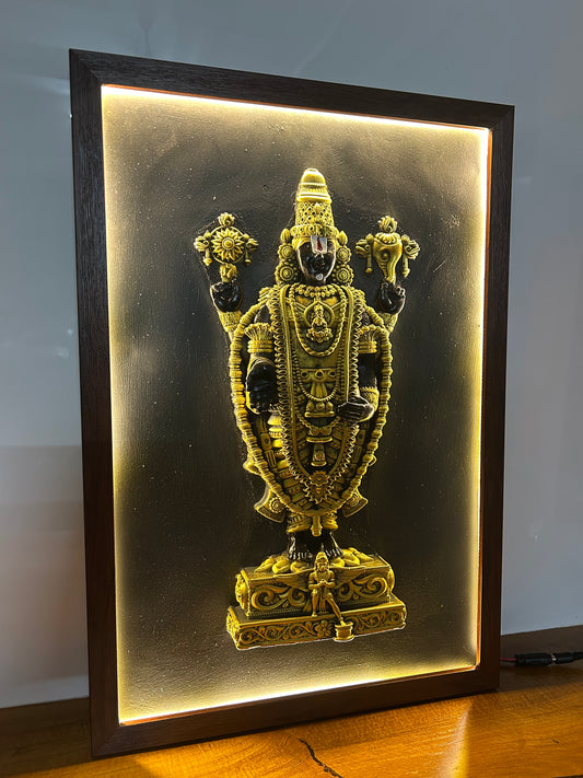 Lord Balaji wall mural 18X12inch With LED light